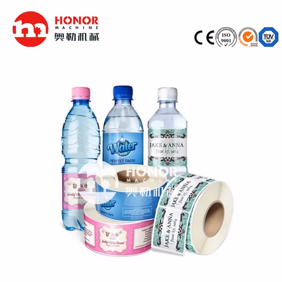 Bedrucktes selbstklebendes Aufkleberetikett für Shampoo, Wasser, Saft, kohlensäurehaltiges Getränk, PVC-BOPP-Flaschenrolle