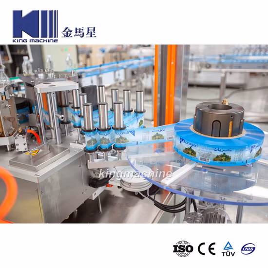 Automatischer Wrap-Around-Etikettierer, Heißschmelzkleber-OPP-Papier-Wasserflaschen-Etikettiermaschine